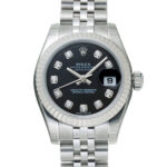 ロレックス デイトジャスト ブラック 新品 (ROLEX Datejust)/ Ref.179174G レディース