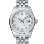 ロレックス デイトジャスト シルバー 新品 (ROLEX Datejust)/ Ref.179174G レディース