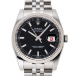 ロレックス デイトジャスト ブラック 中古 (ROLEX Datejust)/ Ref.116234 メンズ