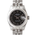ロレックス デイトジャスト ブラック 新品 (ROLEX Datejust)/ Ref.179174 レディース