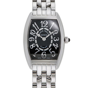 フランク・ミュラー トノウカーベックス レリーフ ブラック 新品 (FRANCK MULLER Tonneau Curvex Relief)/ Ref.1752QZ REL レディース