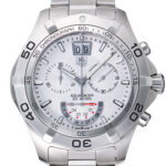 タグ・ホイヤー アクアレーサー クロノグラフ グランデイト シルバー 新品 (TAG Heuer Aquaracer Chronograph Grande Date)/ Ref.CAF101B.BA0821 メンズ