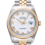 ロレックス デイトジャスト ホワイト 中古 (ROLEX Datejust)/ Ref.16233 メンズ