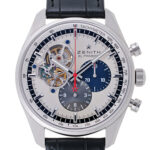 ゼニス クロノマスター1969 シルバー/グレー/ブルー 新品 (ZENITH Chronomaster1969)/ Ref.03.2040.4061/69.C496 メンズ