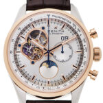ゼニス クロノマスター オープン ムーンフェイズ&サンフェイズ シルバー 未使用品 (ZENITH Chronomaster Open Moon & Sunphases)/ Ref.51.2160.4047/01.C713 メンズ
