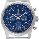 ブライトリング トランスオーシャン ユニタイム ブルー 中古 (BREITLING Transocean Unitime)/ Ref.A051C79OCA メンズ
