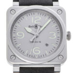 ベル&ロス BR03-92 ホロラム シルバー 新品 (Bell&Ross BR03-92 Horolum)/ Ref.BR03-92-GR-ST/SCA メンズ