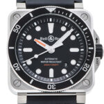 ベル＆ロス BR03-92 ダイバー ブラック 新品 (Bell&Ross BR03-92 Diver)/ Ref.BR0392-D-BL-ST/SRB メンズ
