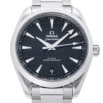 オメガ シーマスター アクアテラ 150m コーアクシャル マスタークロノメーター ブラック 新品 (OMEGA Seamaster Aqua Terra 150m Co-Axial Master Chronometer)/ Ref.220.10.41.21.01.001 メンズ