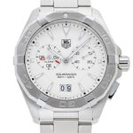 タグ・ホイヤー アクアレーサー アラーム シルバー 新品 (TAG Heuer Aquaracer Alarm)/ Ref.WAY111Y.BA0928 メンズ