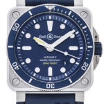 ベル＆ロス BR03-92 ダイバーブルー ブルー 新品 (Bell&Ross BR03-92 Diver Blue)/ Ref.BR0392-D-BU-ST/SRB メンズ