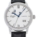 グラスヒュッテオリジナル セネター エクセレンス パノラマデイト ムーンフェイズ ホワイト 新品 (GLASHUTTE ORIGINAL Senator Excellence Panorama Date Moonphase)/ Ref.1-36-04-01-02-30 メンズ