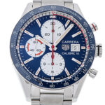 タグ・ホイヤー カレラ クロノグラフ ブルー/シルバー 未使用品 (TAG Heuer Carrera Chronograph)/ Ref.CV201AR.BA0715 メンズ