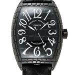 フランク・ミュラー トノウカーベックス ブラック クロコ ブラック 中古 (FRANCK MULLER Tonneau Curvex Black Croco)/ Ref.7880SC BLK CRO メンズ