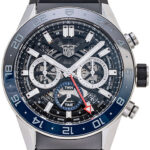 タグ・ホイヤー カレラ キャリバー ホイヤー02 クロノグラフ GMT ブルー/ブラック 未使用品 (TAG Heuer Carrera Calibre HEUER02 Chronograph GMT)/ Ref.CBG2A1Z.FT6157 メンズ