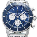 ブライトリング スーパーオーシャン ヘリテージⅡ B01 クロノグラフ44 ブルー/シルバー 新品 (BREITLING Super Ocean HeritageⅡ B01 Chronograph44)/ Ref.AB0162161C1A1(A006C-1OCA) メンズ