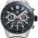 タグ・ホイヤー カレラ キャリバー ホイヤー02 クロノグラフ ブラック 新品 (TAG Heuer Carrera Calibre HEUER02 Chronograph)/ Ref.CBG2A10.BA0654 メンズ