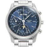 ロンジン マスターコレクション ブルー 未使用品 (LONGINES Master Collection Moonphaise Chronograph)/ Ref.L2.673.4.92.6 メンズ