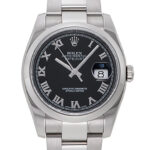 ロレックス デイトジャスト ブラック 中古 (ROLEX Datejust)/ Ref.116200 メンズ