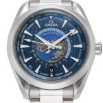 オメガ シーマスター アクアテラ GMT ワールドタイマー マスター ブルー 新品 (OMEGA Seamaster Aqua Terra GMT World Timer Master)/ Ref.220.10.43.22.03.001 メンズ