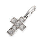 カルティエ クロス ダイヤモンド チャーム ホワイトゴールド/シルバー 中古 (CARTIER Cross Diamond Charm)/ Ref. レディース