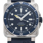 ベル&ロス BR03-92 ダイバーブルー ブルー 新品 (Bell&Ross BR03-92 Diver Blue)/ Ref.BR0392-D-BU-ST/SRB メンズ