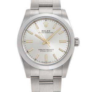 ロレックス オイスター パーペチュアル 34 シルバー 未使用品 (ROLEX Oyster Perpetual 34)/ Ref.124200 メンズ