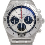 ブライトリング クロノマット B01 42 シルバー/ブラック 新品 (BREITLING Chronomat B01 42)/ Ref.AB0134101G1A1 メンズ