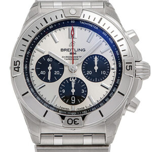 ブライトリング クロノマット B01 42 シルバー/ブラック 新品 (BREITLING Chronomat B01 42)/ Ref.AB0134101G1A1 メンズ