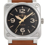 ベル&ロス BR03-92 ゴールデンヘリテージ ブラック 新品 (Bell&Ross BR03-92 Golden Heritage)/ Ref.BR0392-GH-ST/SCA メンズ