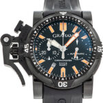 グラハム クロノファイター オーバーサイズ ブラック 中古 (GRAHAM Chronofighter Oversize)/ Ref.20VEZ.B02B.K10B メンズ