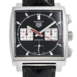 タグ・ホイヤー モナコ キャリバー ホイヤー02 ブラック/シルバー 新品 (TAG Heuer Monaco Caliber HEUER02)/ Ref.CBL2113.FC6177 メンズ