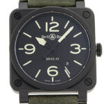 ベル＆ロス BR03-92 ナイトラム ブラック 新品 (Bell&Ross BR03-92 Nightlum)/ Ref.BR0392-BL3-CE/SCA メンズ