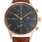 IWC ポルトギーゼ クロノグラフ ブラック 中古 (IWC Portuguese Chronograph)/ Ref.IW371415 メンズ