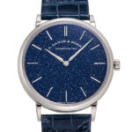 ランゲ&ゾーネ サクソニア フラッハ ブルー 中古 (A.LANGE&SOHNE Saxonia Flach)/ Ref.205.086 メンズ
