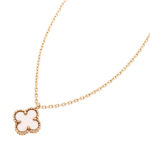 ヴァンクリーフ＆アーペル スウィート アルハンブラ ペンダント イエローゴールド/ホワイト 中古 (Van Cleef&Arpels Sweet Alhambra Pendant)/ Ref.VCARF69100 レディース