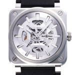 ベル&ロス BR03 スケルトン グレー 新品 (Bell&Ross BR-03 Skeleton)/ Ref.BR03A-GR-SKST/SRB メンズ