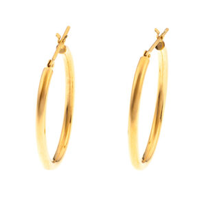 ノーブランド 18K ゴールド フープ ピアス 31100685 商品画像